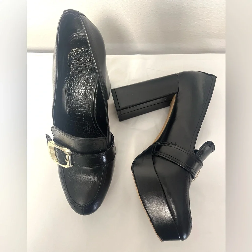Vince Camuto Women's Grinilia Platform Loafer Clog, Black Size 8M